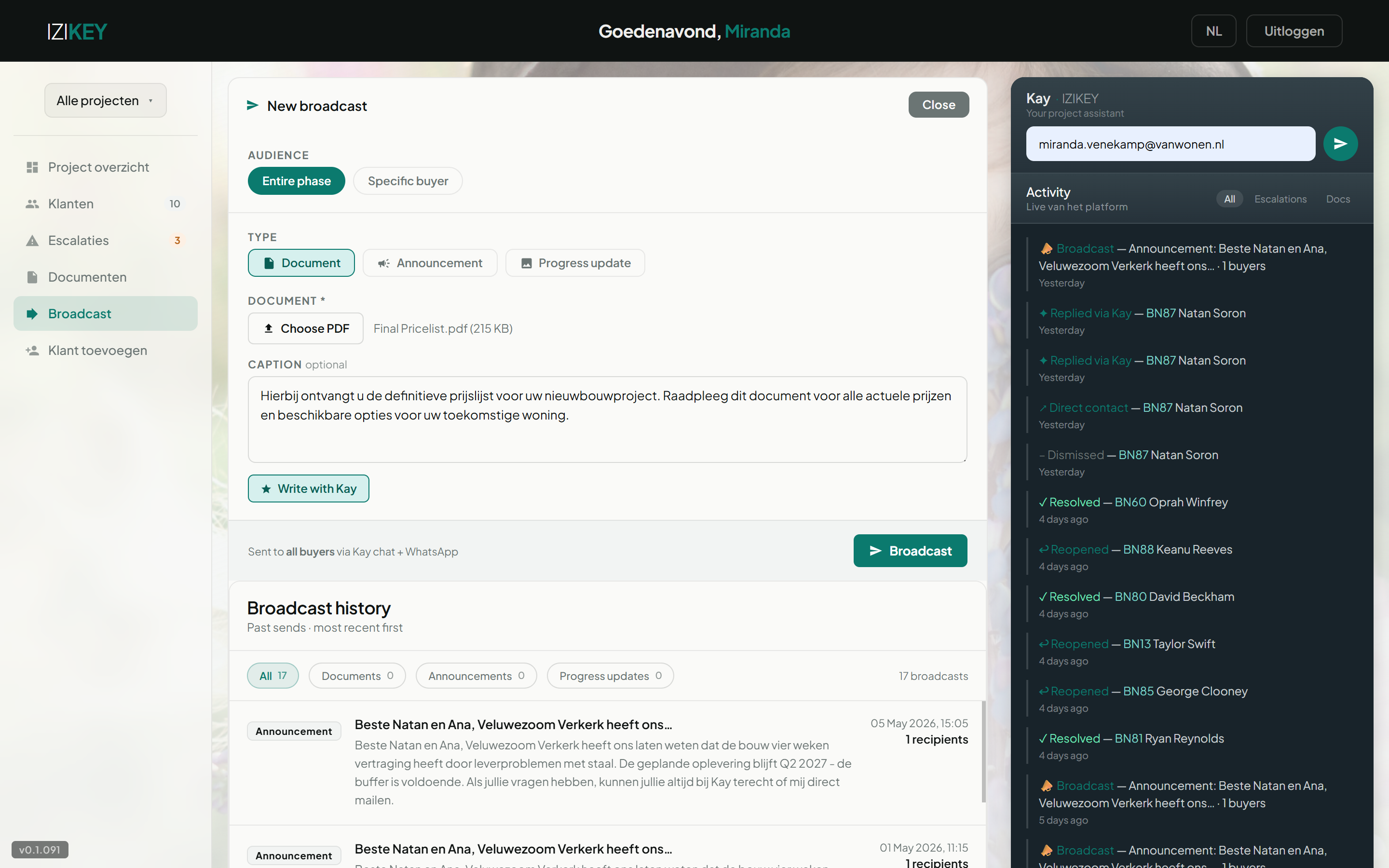 Klantmanager escalations triage
