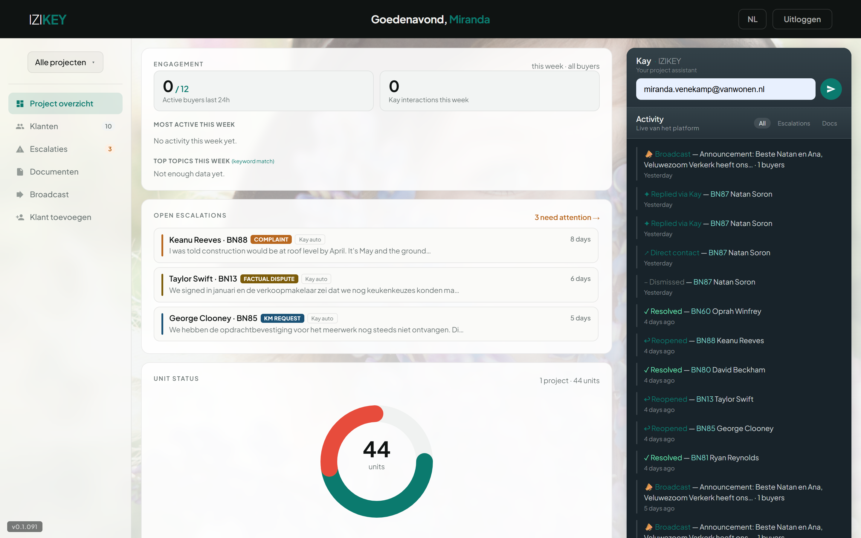 Klantmanager portal